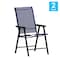Flash Furniture Paladin Navy Outdoor Folding Patio Sling Chair, 2PK 2-TLH-SC-044-NV-GG - alternate 5